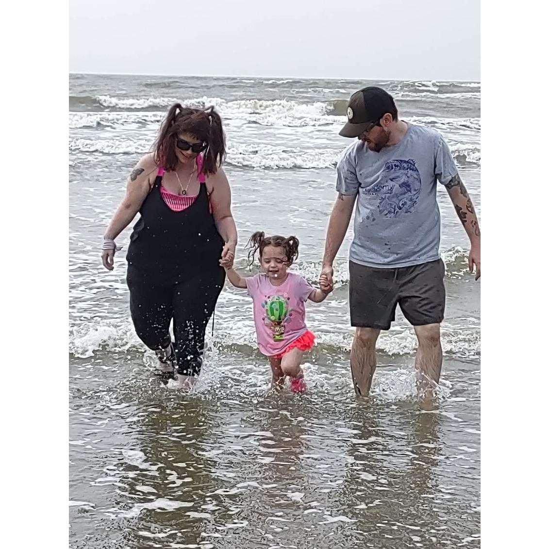 Our first trip to the beach as a family.