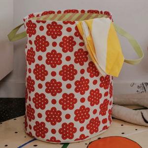 Canvas Hamper in Raspberry
