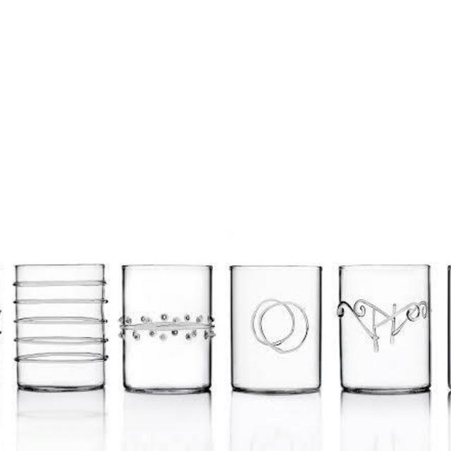 Deco Clear Shot Glasses, Set of 6