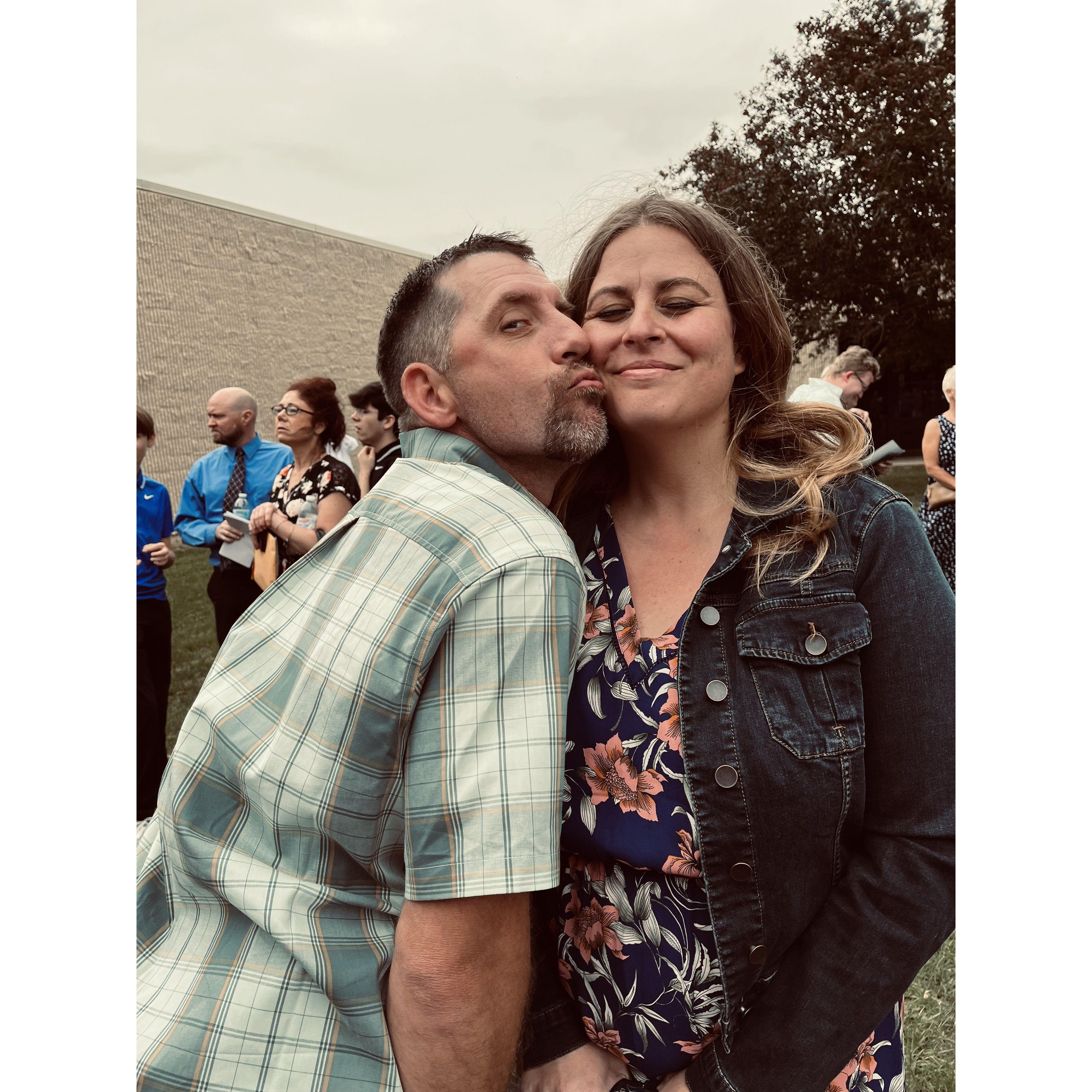 At Robert's youngest daughter's graduation.  Congrats Chloe!