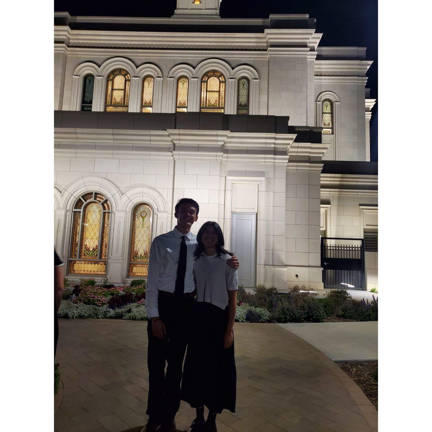 Deseret Peak Temple open house with Audrey and Spenser:)