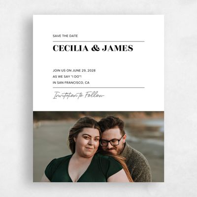White Wedding Save the Date - Valier Photo