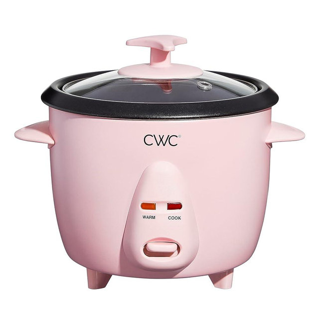 COOK WITH COLOR 6 Cup Rice Cooker 300W - Effortless Cooking and Perfectly, Cooks 3 Cups of Raw Rice for 6 Cups of Cooked Rice, Pink