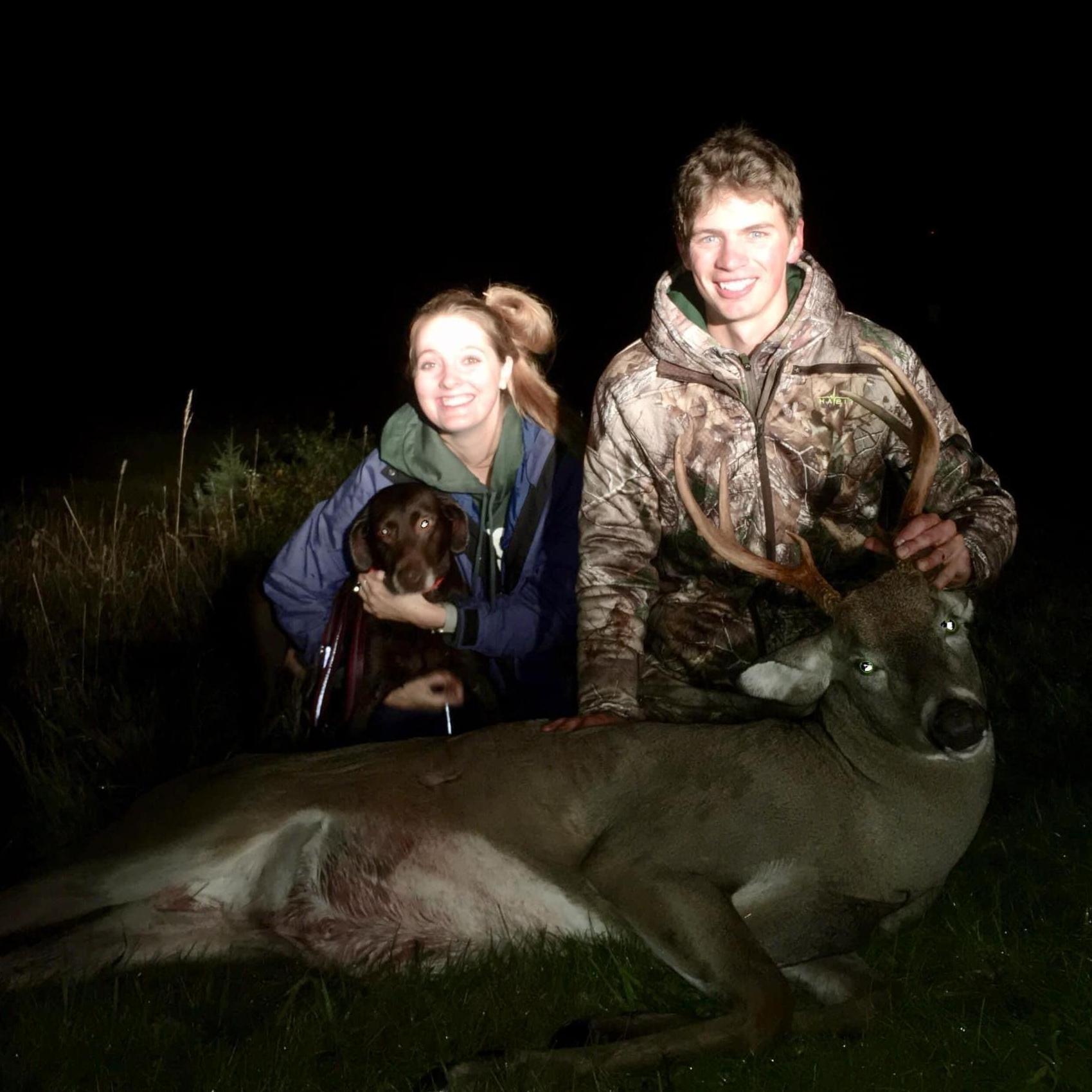 this was taken after peter shot his first deer, 2018