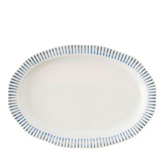 Juliska Sitio Stripe Indigo 17" Serving Platter