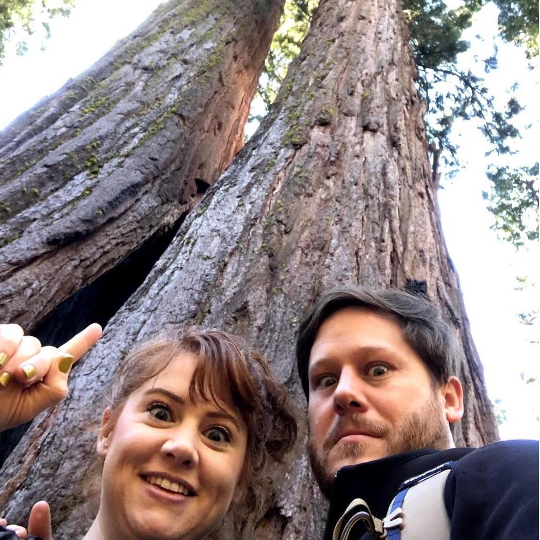 We love to appreciate nature together. Here we are looking at some Big Trees!