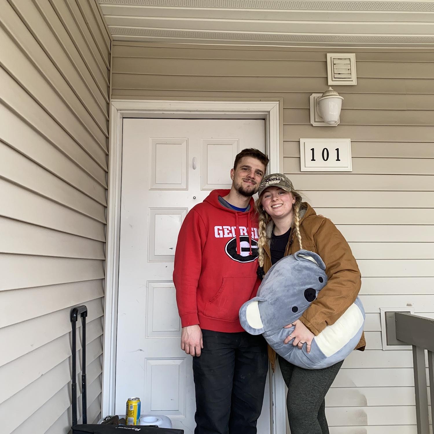 Moving out of our first apartment together in Mankato