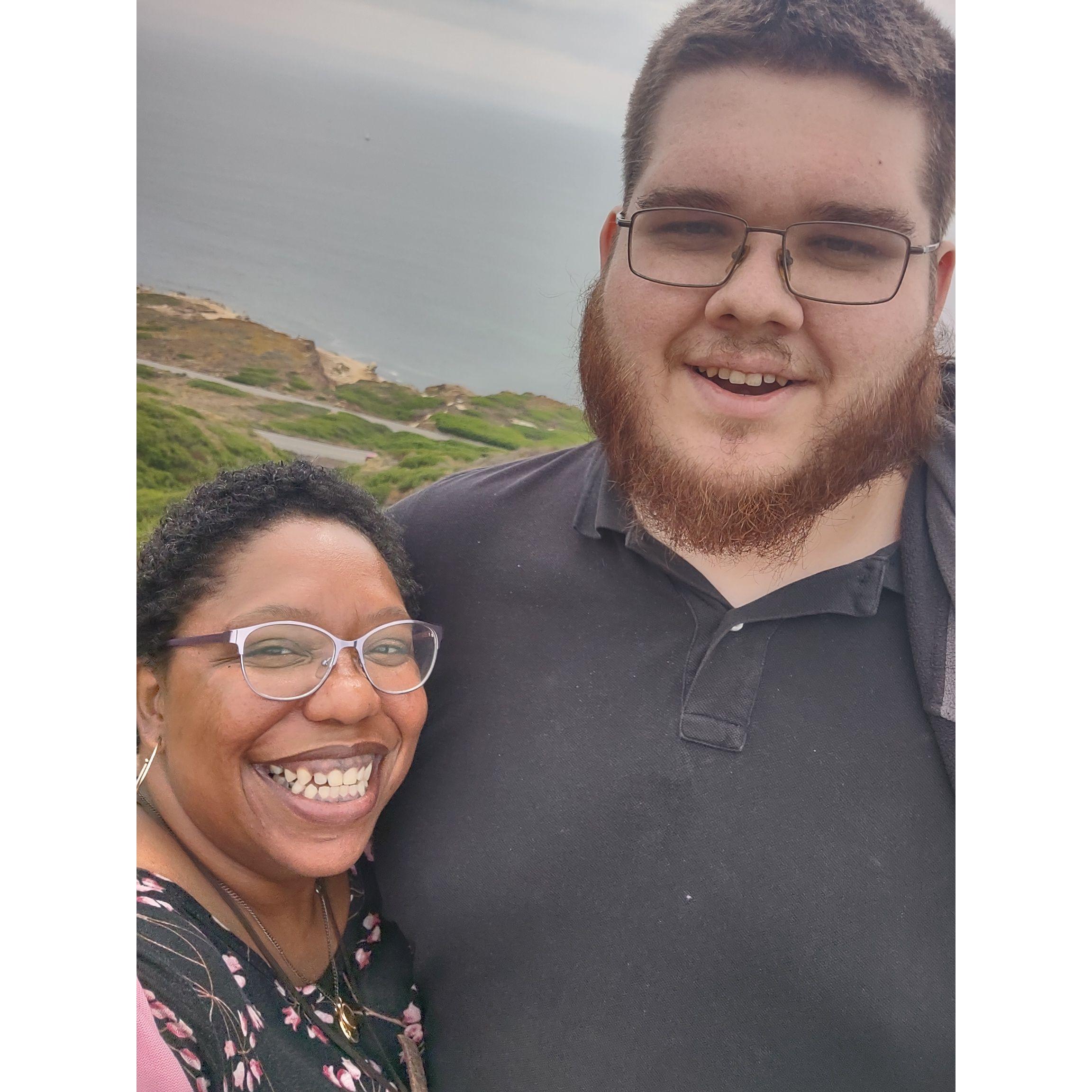 Steven and Ashley's first "official" date at the Cabrillo Monument on Point Loma. July 2023