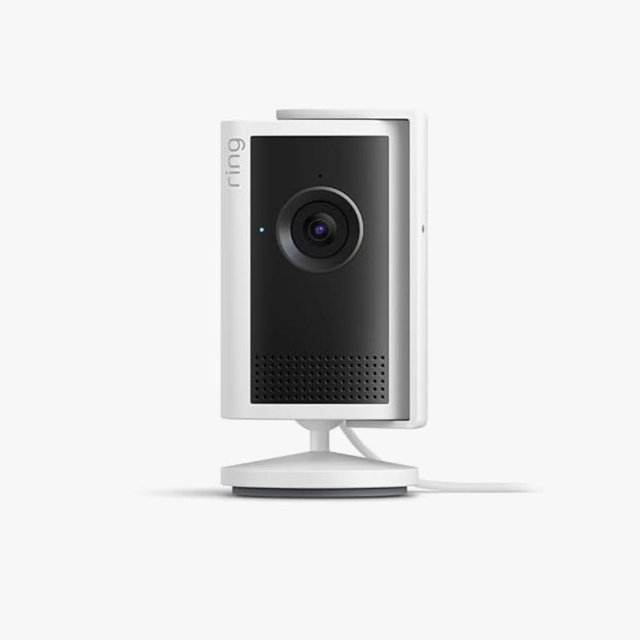 Ring Indoor Cam Plus (newest model), Home or business security, Retinal 2K for crisp, true-to-life video quality, 4x Enhanced Zoom, Low-Light Sight, White