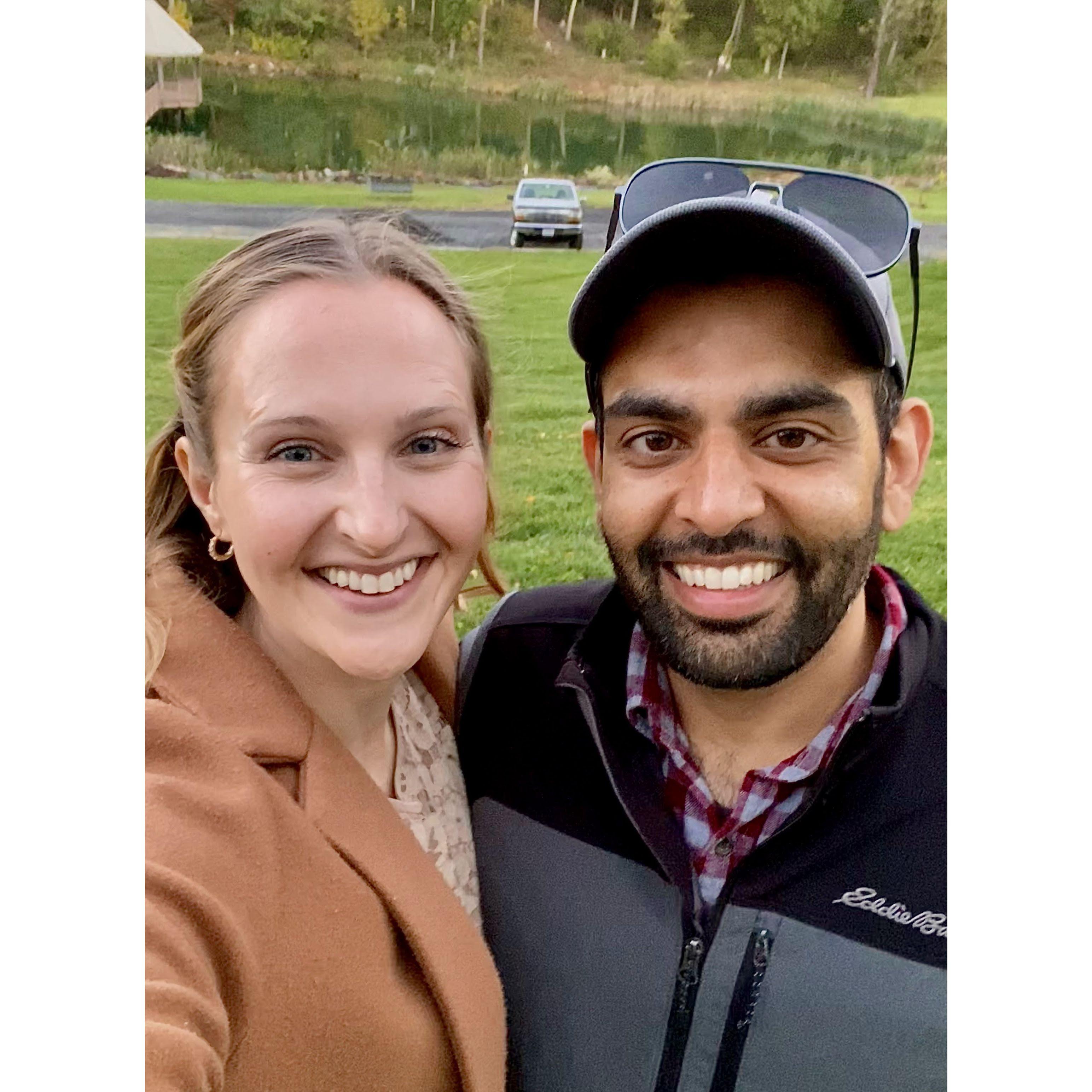 Early in dating, at Casanel Vineyards in Leesburg, VA