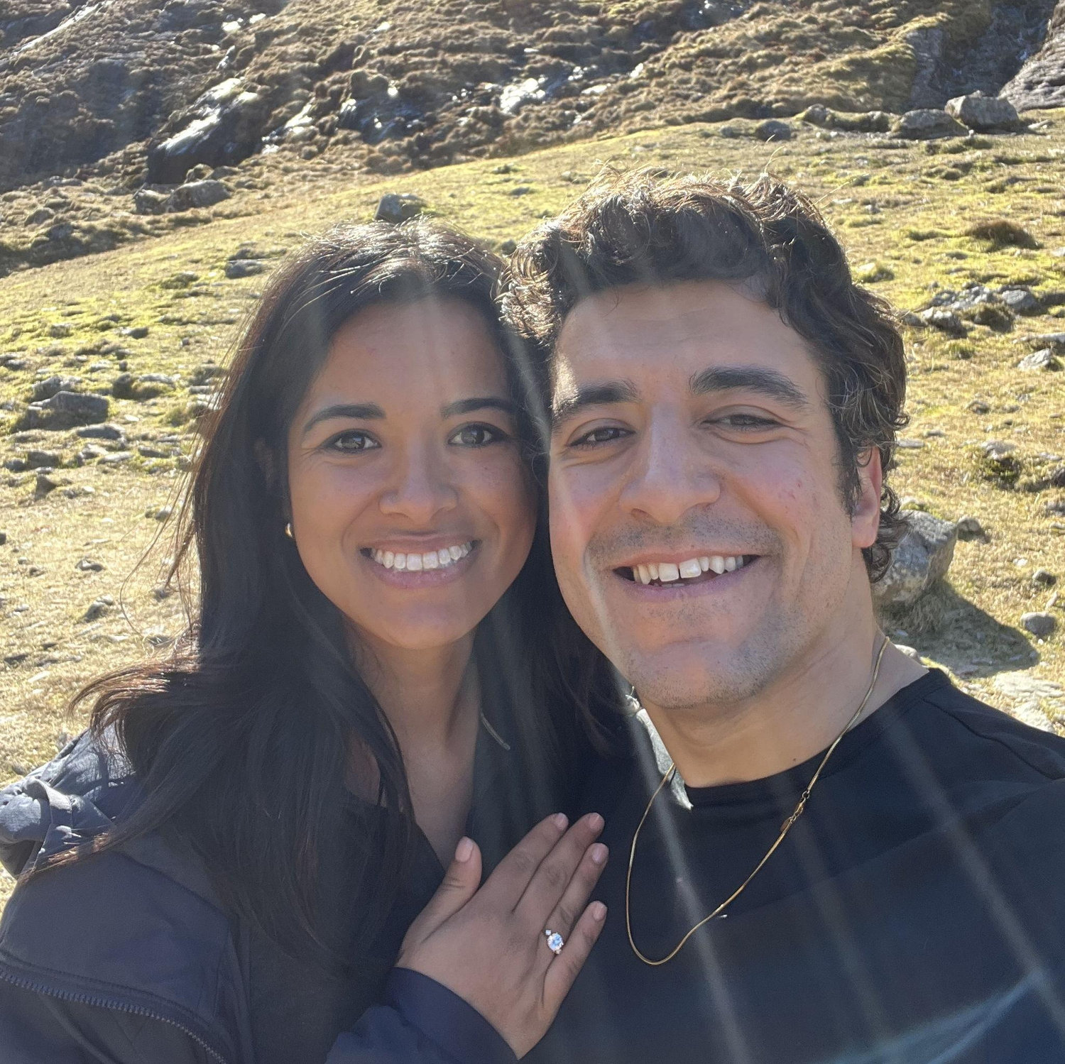 And on one of those trips, on a trail in Scotland, Mohammed got down on one knee. Turns out all that hiking was leading somewhere after all.