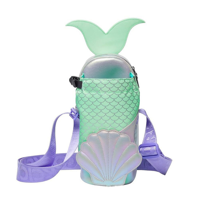 Corkcicle x Disney Princess Ariel Crossbody Water Bottle Sling Bag, Fits 16 oz to 40 oz Tumbler – Water Bottle Holder with Strap Securely Holds Bottle, Cards, Phone, & Keys