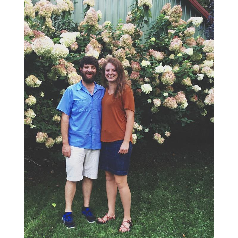 At one of Amelia's favorite places - Camrose Hill Flower Farm, in MN where she worked for many years. Hydrangea madness! 2017