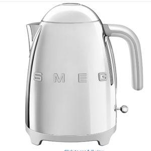 SMEG 50's Retro Style Electric Water Kettle with Automatic Shutoff, Removable Base, and Water Indicator, KLF03SSUS, Polished Stainless Steel