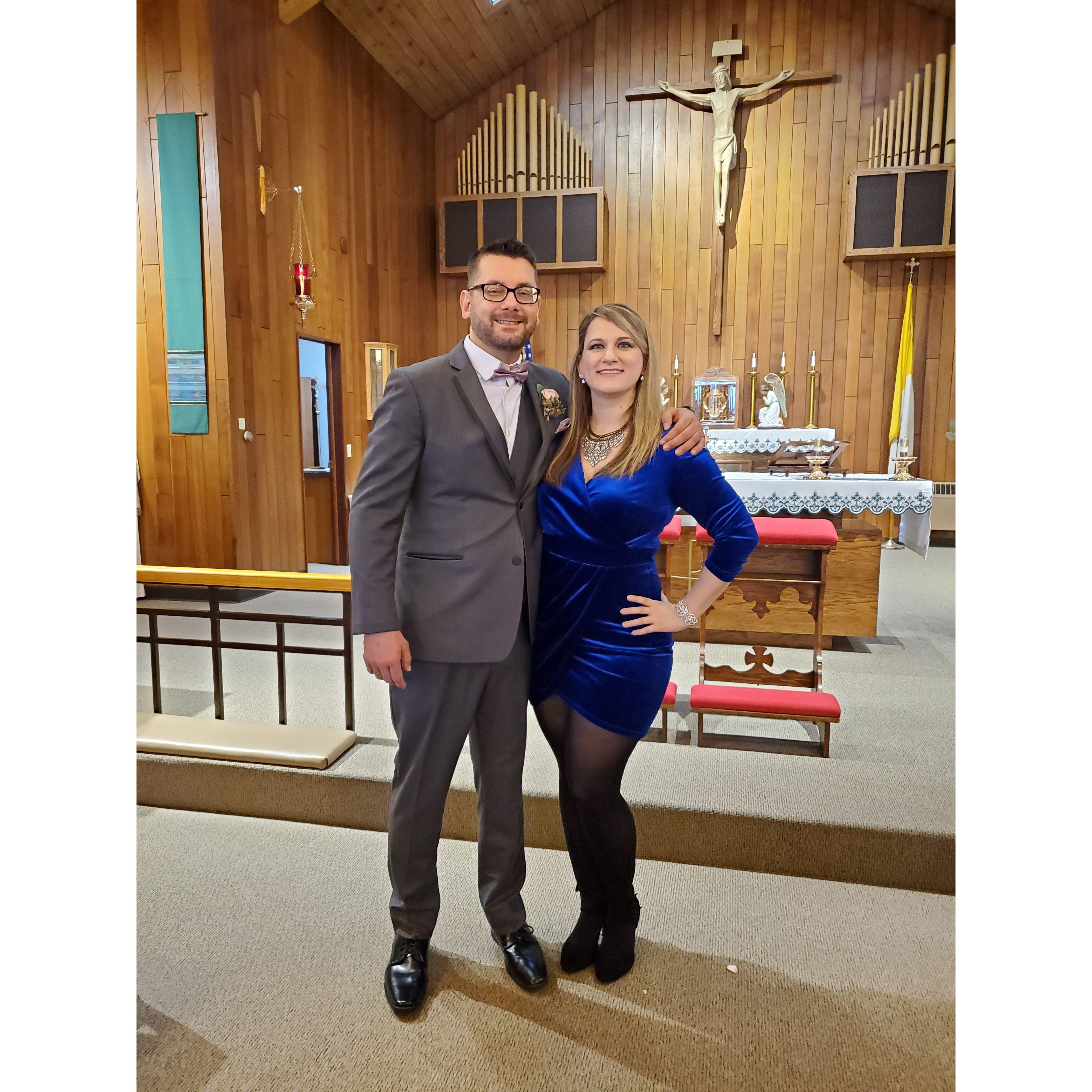At Charles & Gina's Wedding