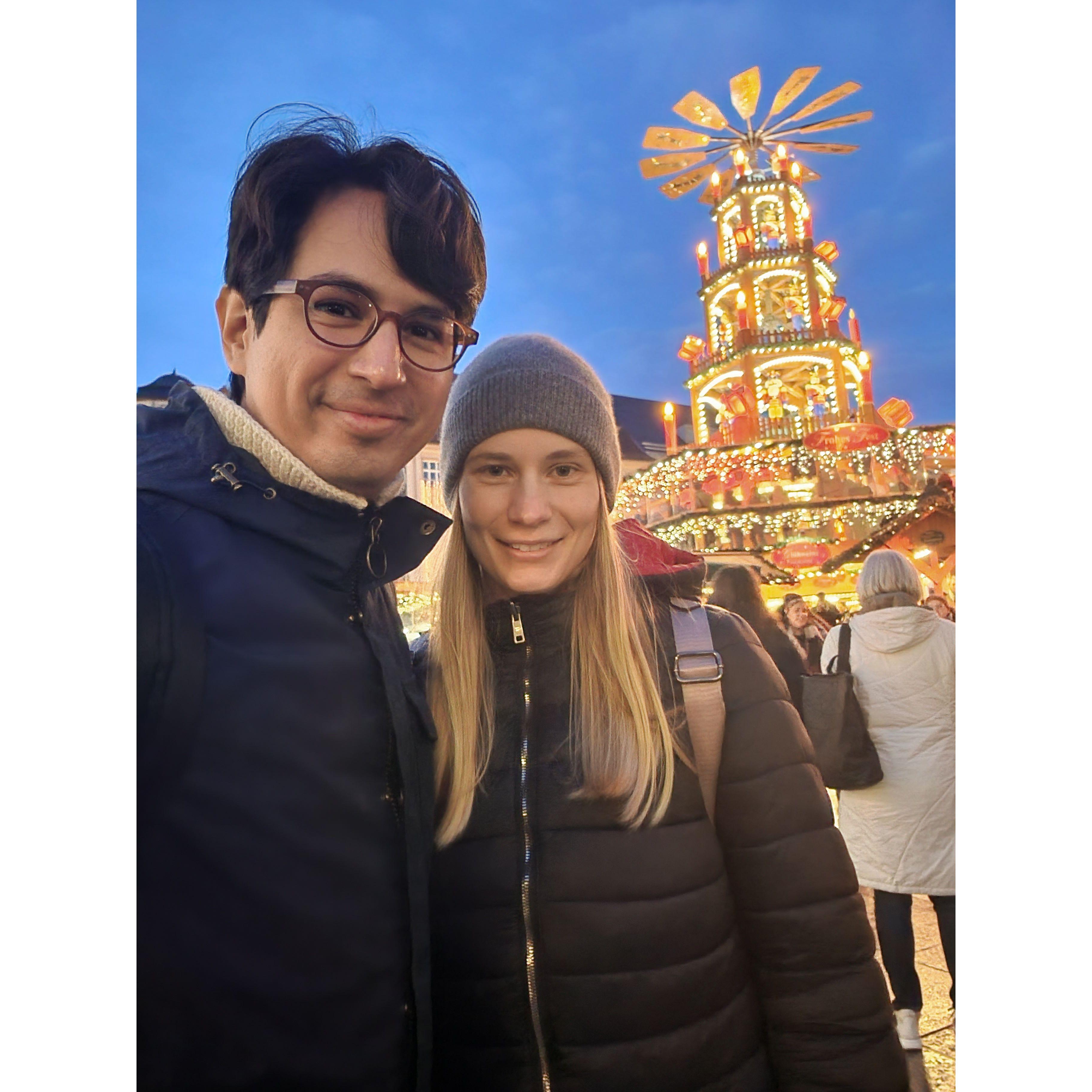 December 2022: Christmas market in Fulda, Hessen, Germany, which is the sister city to Wilmington, Delaware.