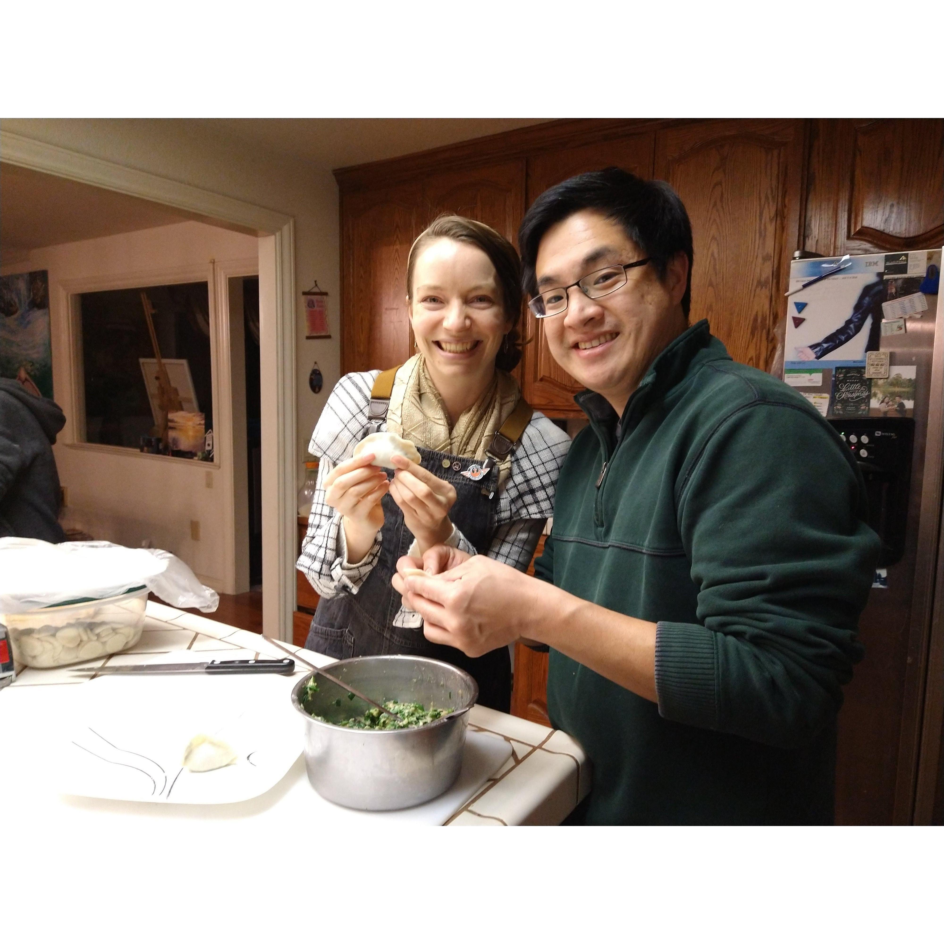 Chinese New Year's. Dumplings. A Shieh tradition.