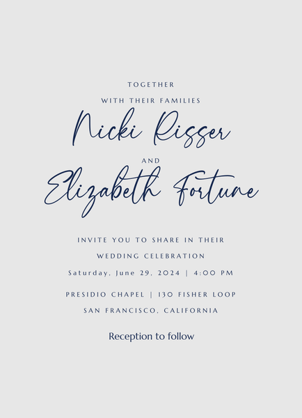 Mondelli Classic | Light Gray | Zola Wedding Invitations