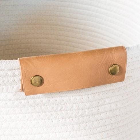 Decorative Coiled Rope Floor Basket White - Threshold™