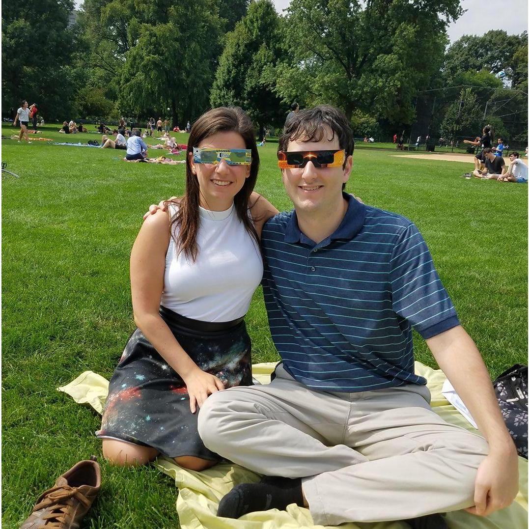 Full solar eclipse at the Great Lawn in Central Park, 2017