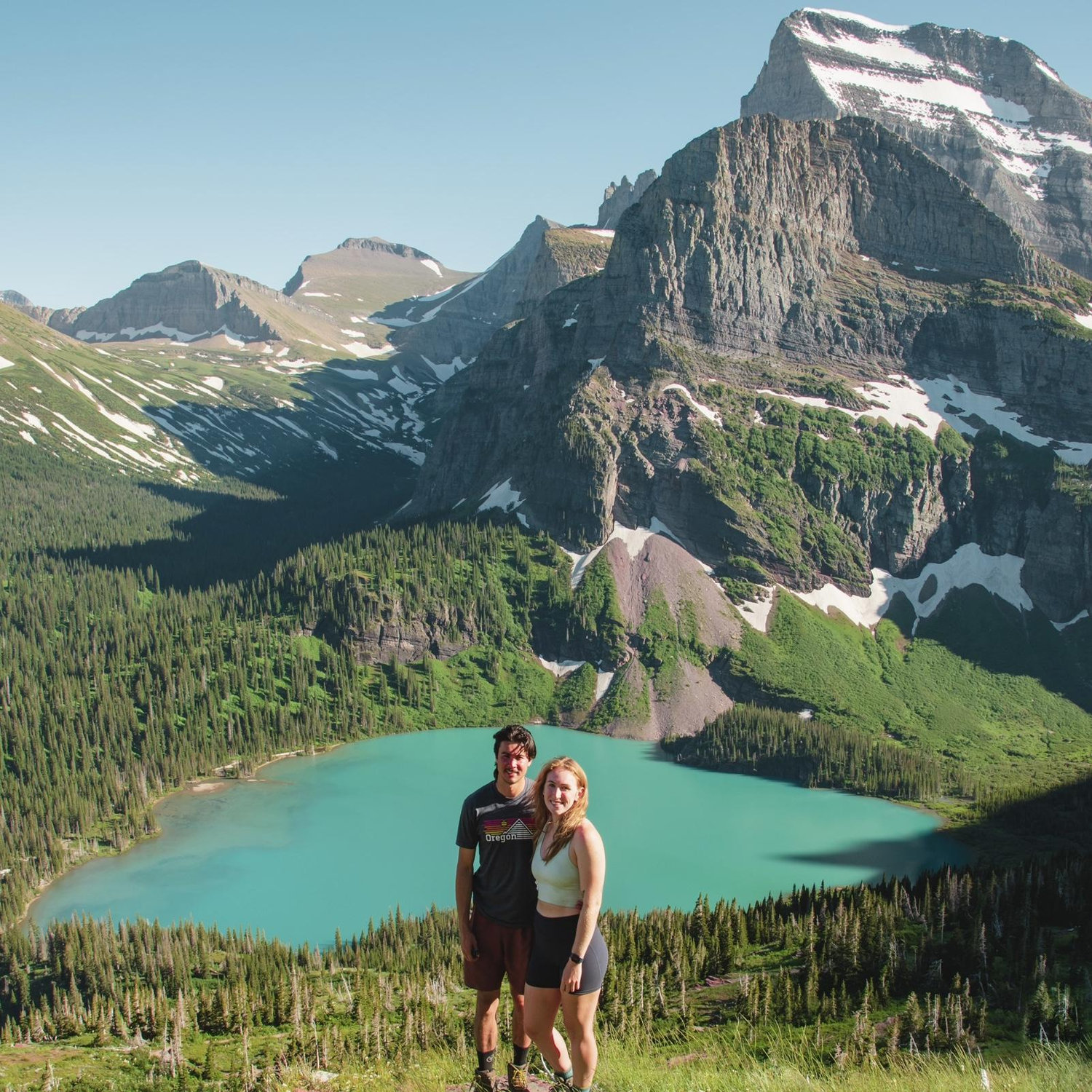 Our first cross-country road trip, 20 hours in the car together to get to Glacier NP and we had only been officially dating for a month!