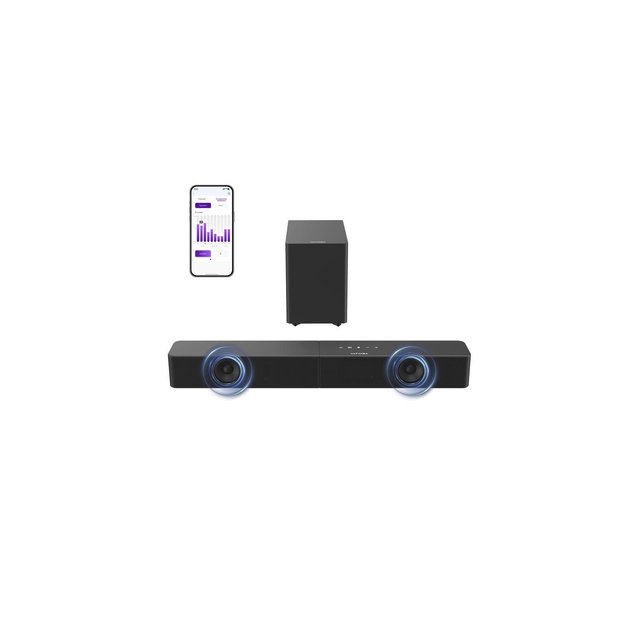 ULTIMEA Poseidon R3T 2.1ch Soundbar with Wireless Subwoofer, App Control, Soundbar for Smart TV, Bluetooth 6.0, HDMI, Optical, 240W Peak Power