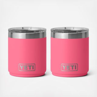 Rambler 10 oz. Stackable Lowball with Durasip Ceramic Lining, Set of 2