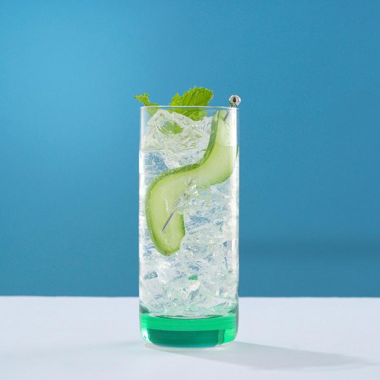 JoyJolt Gwen Set 4 Bicchieri Highball In Vetro Da 510ml | Cristallo Senza Piombo, Forma Unica A Lampada Di Lava, Lavastoviglie, Regalo Perfetto Per Cocktail E Acqua