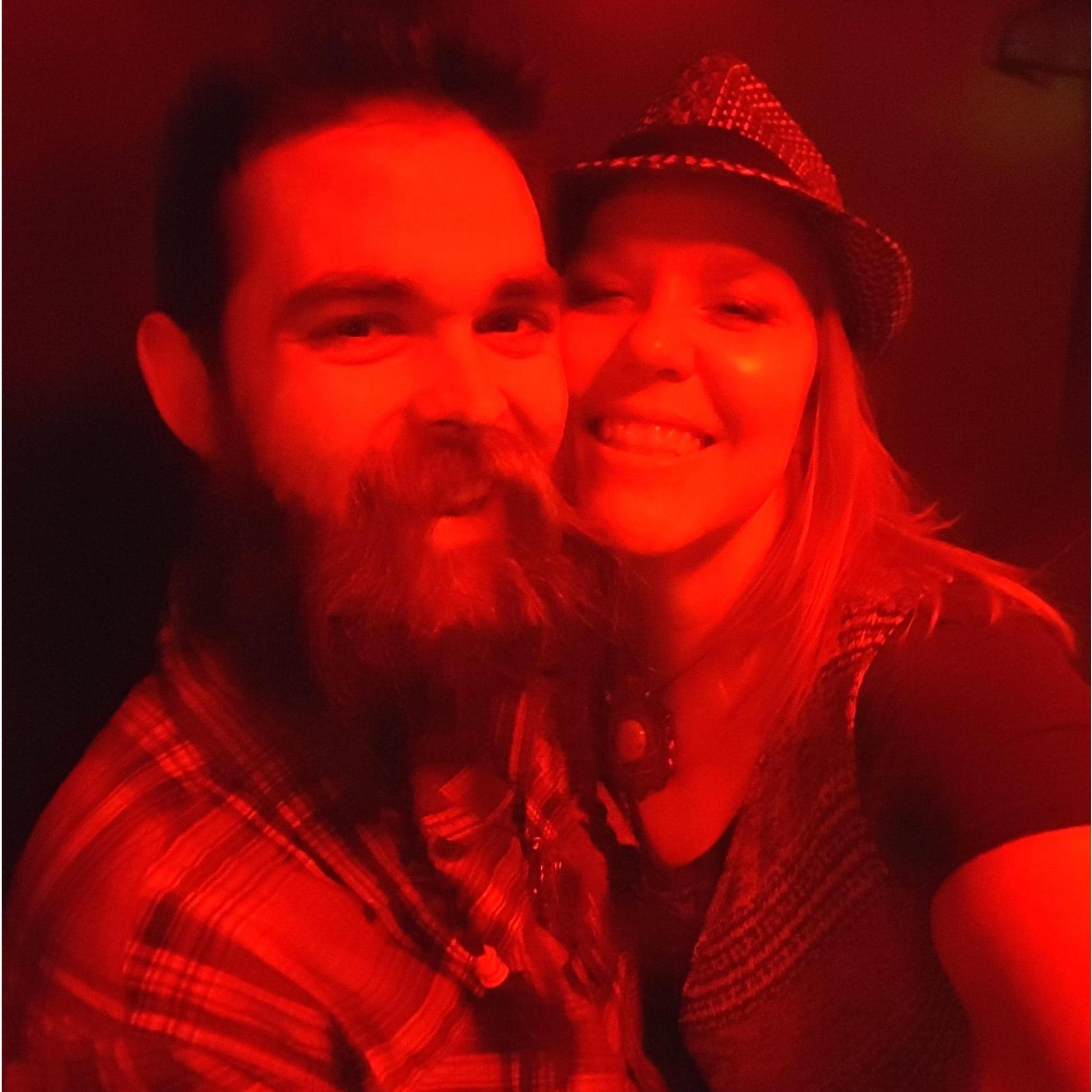 Under the red light at Lotus in Denver, CO 2016