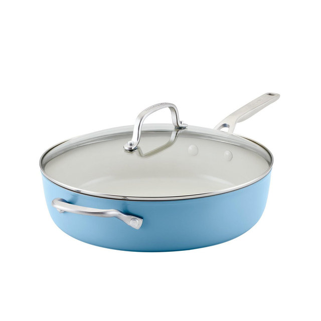 KitchenAid Hard Anodized Ceramic Nonstick 5 Quart Saute Pan with Lid