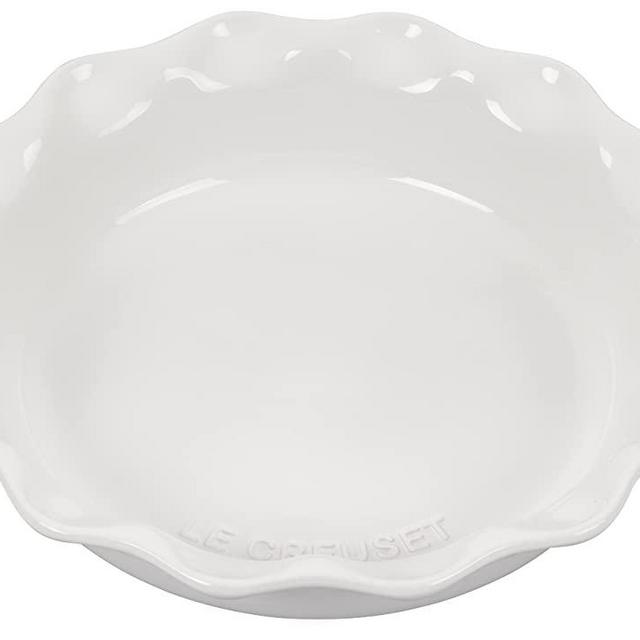 Le Creuset Stoneware 9" Heritage Pie Dish, White