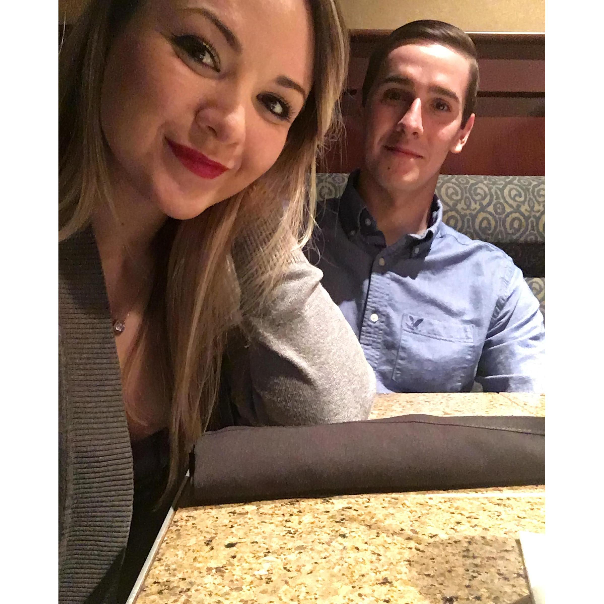 Our celebratory dinner as Josh gets a new job at UNO! July, 2017