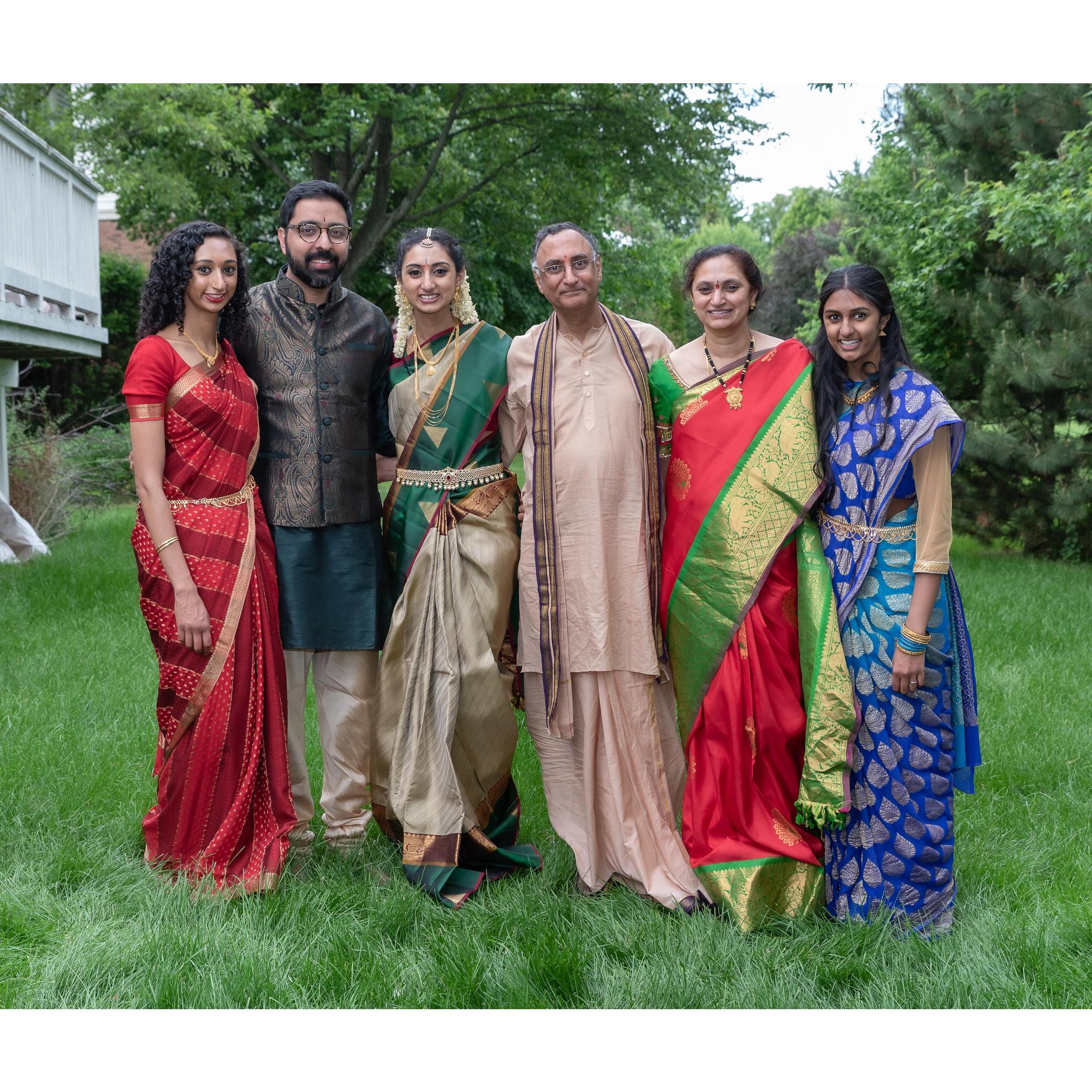 With the Vishnubhotlas at our nischitardam in June 2019.
