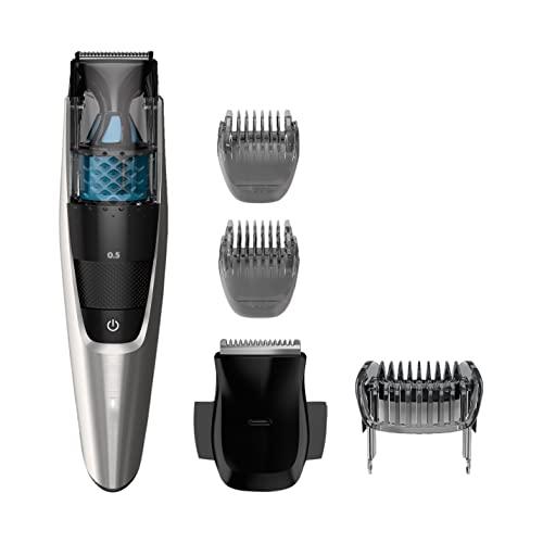 Philips Norelco BT7215/49, Vacuum Beard Trimmer Series 7200, Cordless Lithium-Ion Mustache and Beard Groomer for Men - NO BLADE OIL NEEDED