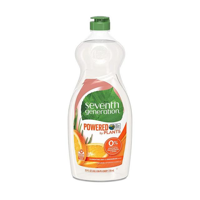 Seventh Generation Dish Liquid Soap, Clementine Zest & Lemongrass Scent, 25 oz, Pack of 6