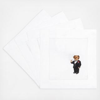 Kenmore Martini Bear Cocktail Napkin, Set of 4