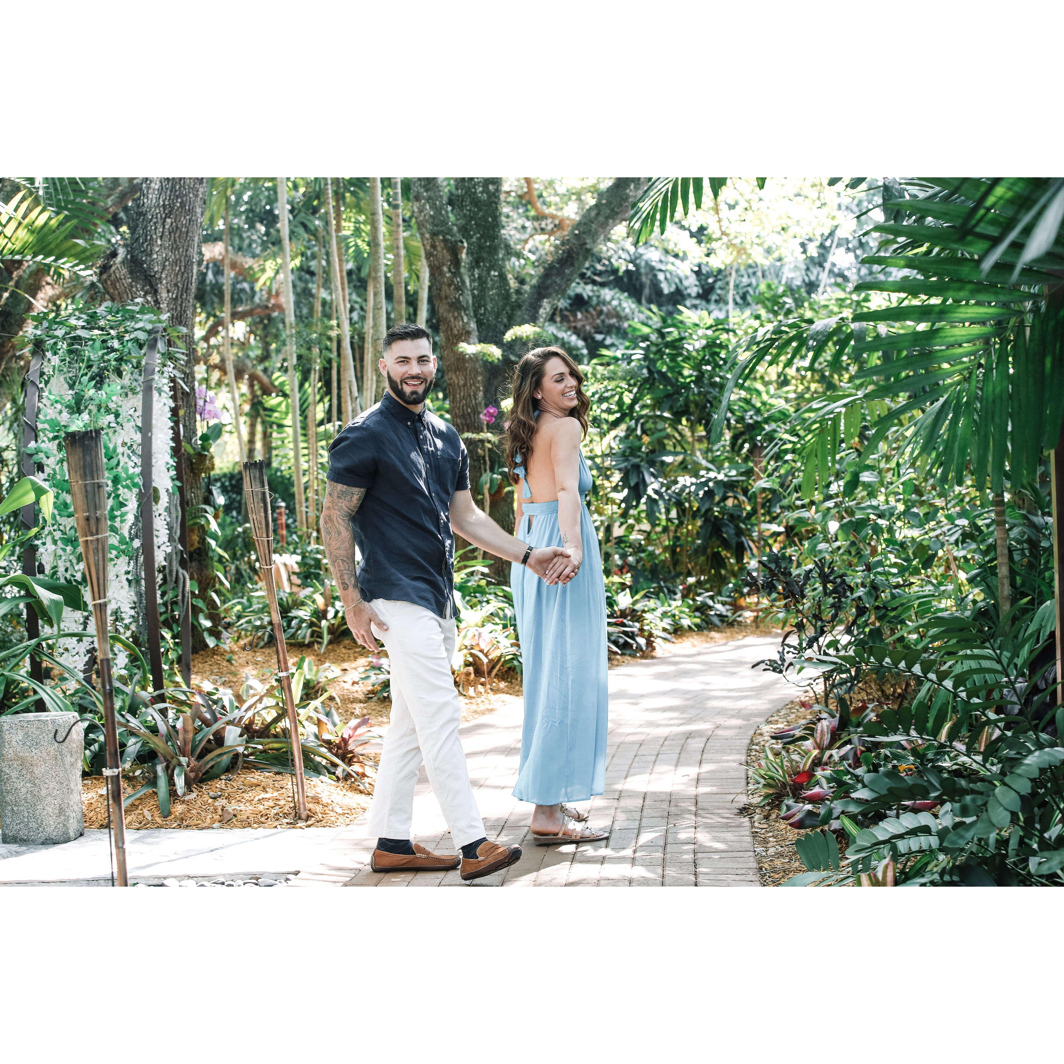 Our first photoshoot together in one of our favorite hidden oasis spots. We can't wait for you to enjoy this hidden jungle with us on our big day!