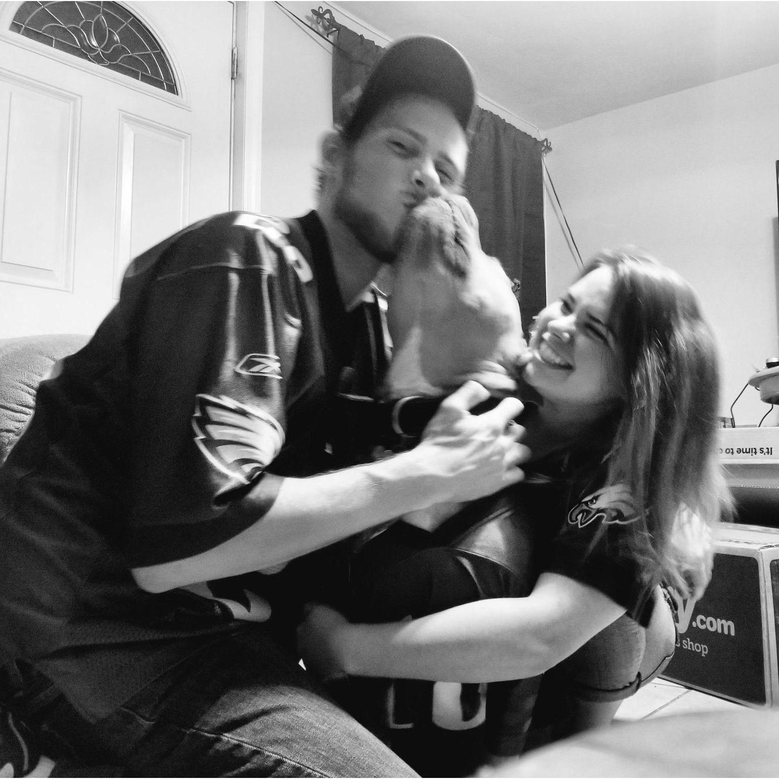 Just moments after the Eagles won the superbowl!