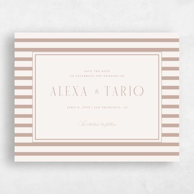 Latte, Brown Wedding Save the Date - Azelie Landscape
