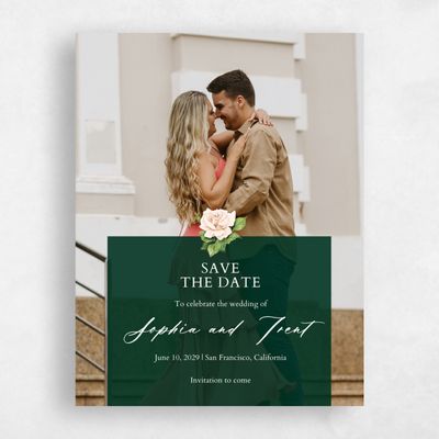 Dark Forest, Green Wedding Save the Date - Eterno Photo