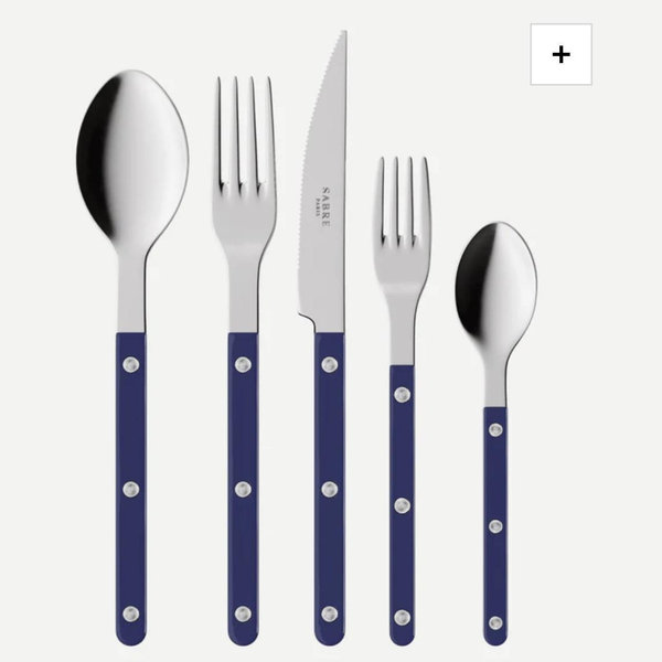 Bistrot Solid, Navy blue - 5 pieces cutlery set