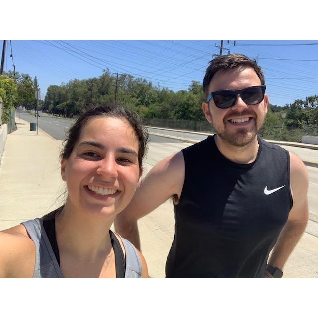 Running together at El Dorado park in August 2020