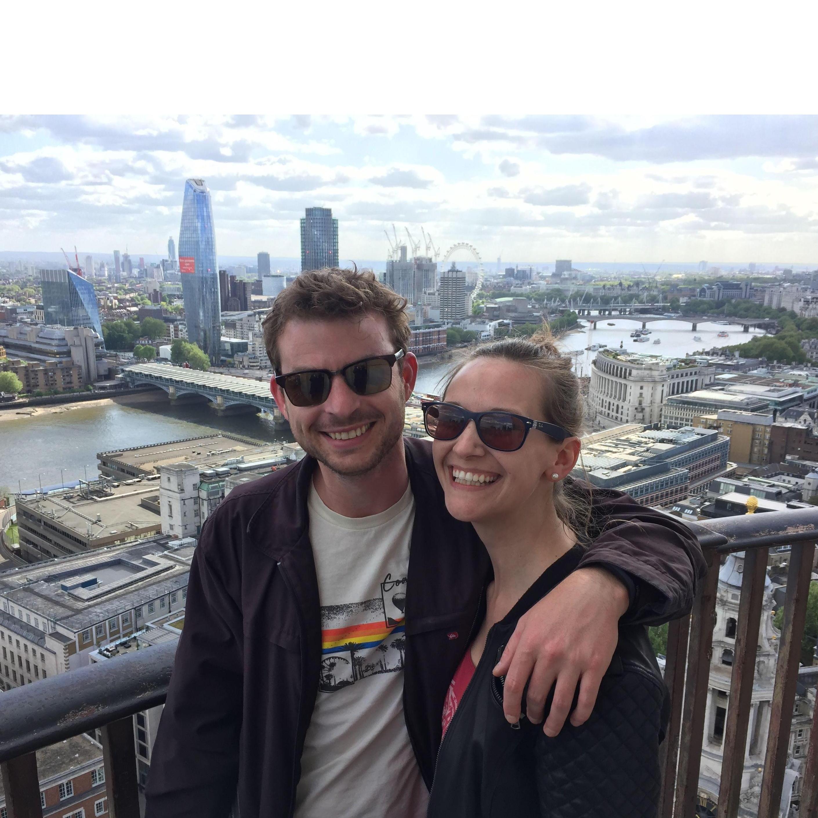 On top of St. Paul's Cathedral in London