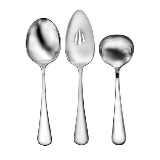 Liberty Tabletop Patriot 3 Piece Stainless Steel Hostess Serving Set, Polished, Dishwasher Safe, Made in USA
