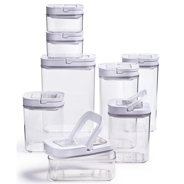 Oggi Canisters & Spice Jars, Glass 8 Piece Set - Macy's