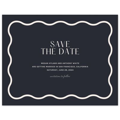 Ebony, Black Wedding Digital Save the Date - Girard Landscape