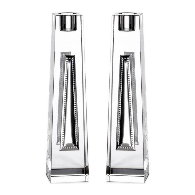San Marco Crystal Obelisk Candlesticks (Set of 2)