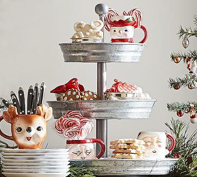 Galvanized Metal Tiered Stand