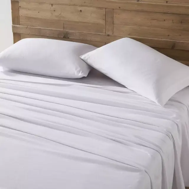 Solid White Flannel King Sheet Set