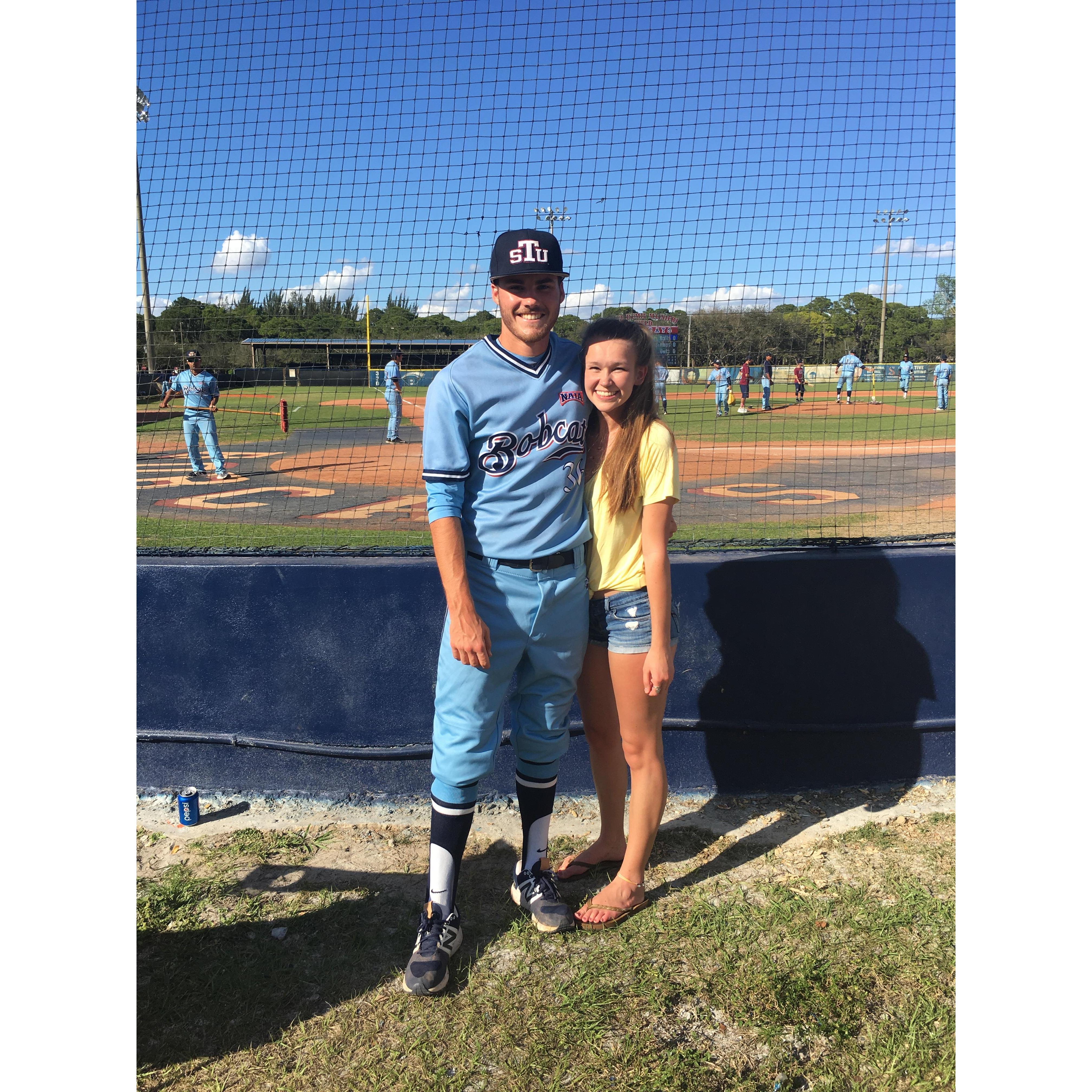 one of hundreds of baseball games with Studly Stubbs and the STU Bobcats!